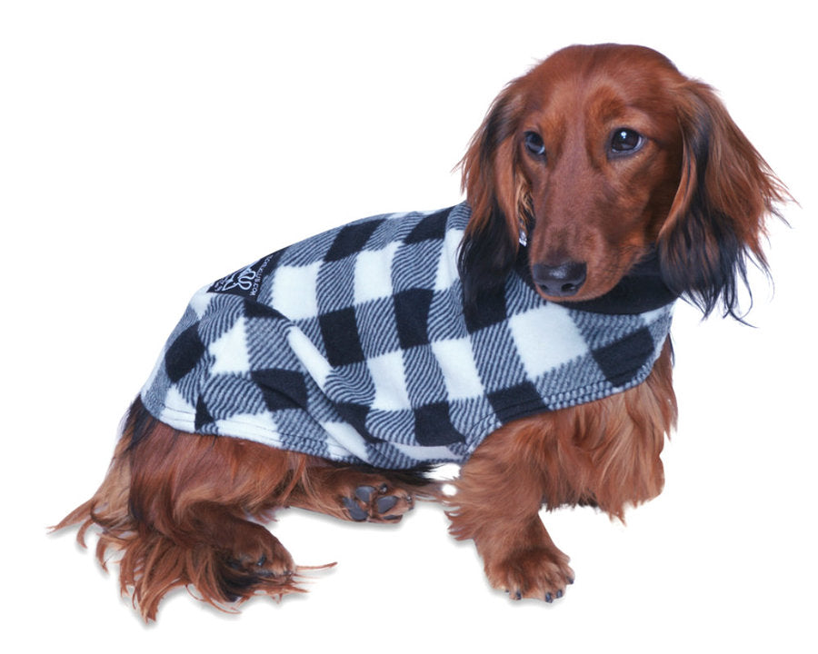 Teckelklub - Outdoor-Fleecepulli "The Fuzzie Karo Weiß" #20