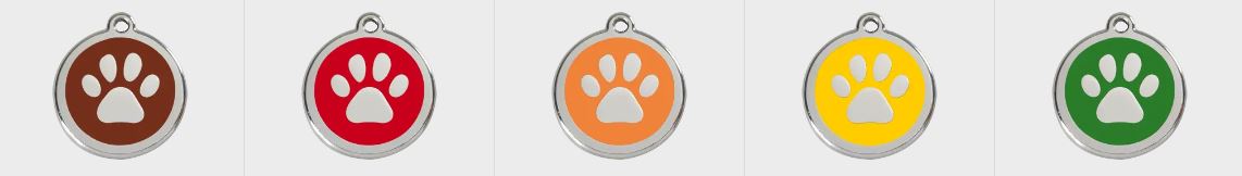 Gravurmarke "Paw Print" in verschiedenen Farben