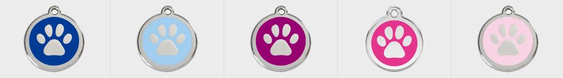 Gravurmarke "Paw Print" in verschiedenen Farben