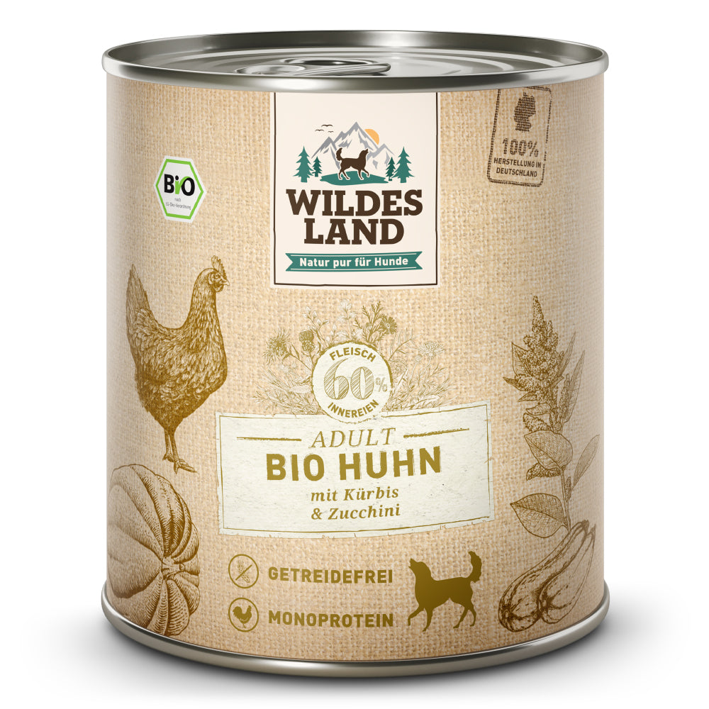 Wildes Land - Bio "Huhn mit Kürbis & Zucchini" 800g