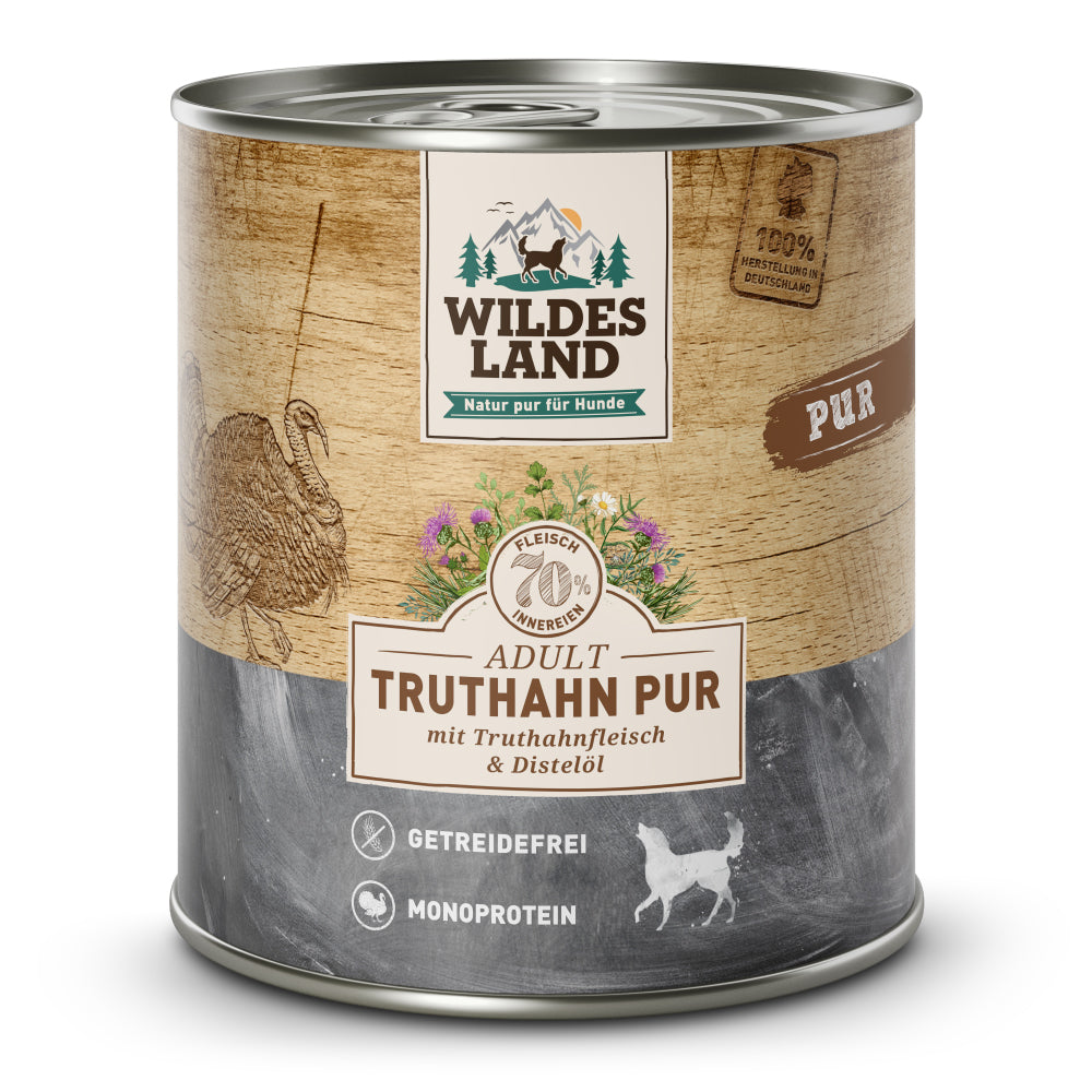 Wildes Land - Pur "Truthahn mit Distelöl" 800g