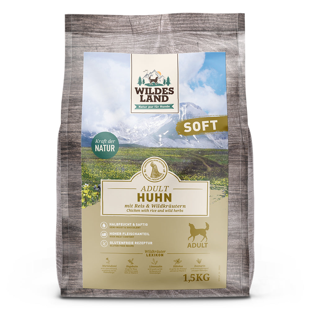 Wildes Land - Soft "Huhn mit Reis & Wildkräutern" 1,5kg