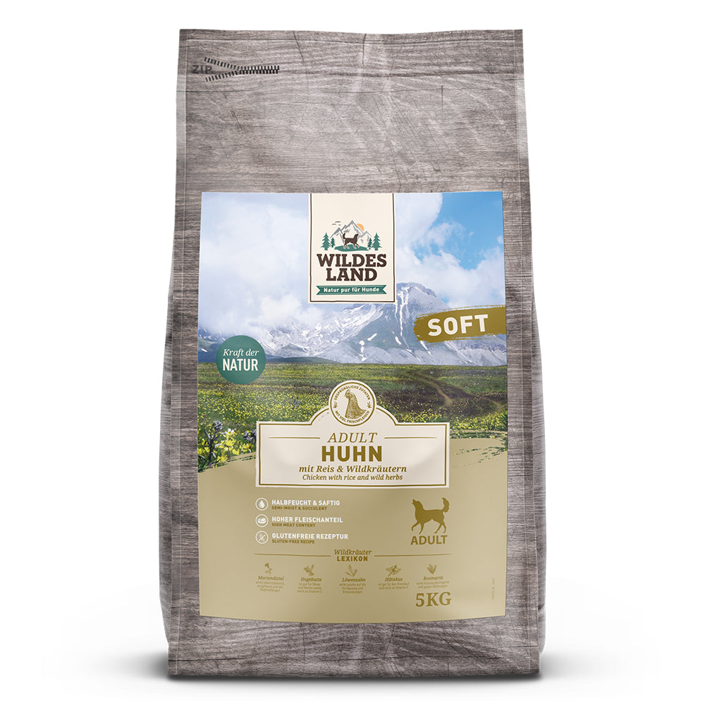 Wildes Land - Soft "Huhn mit Reis & Wildkräutern" 5kg