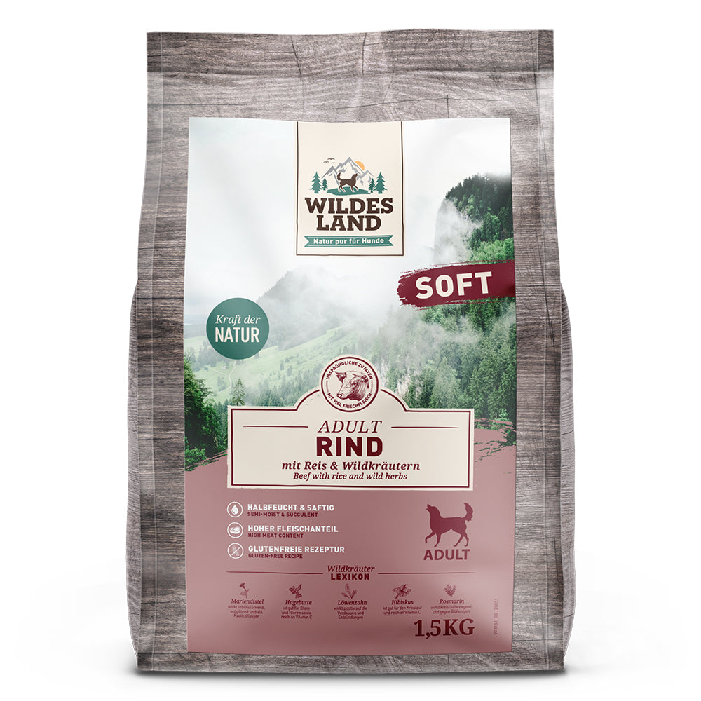Wildes Land - Soft "Rind mit Reis & Wildkräutern" 1,5kg