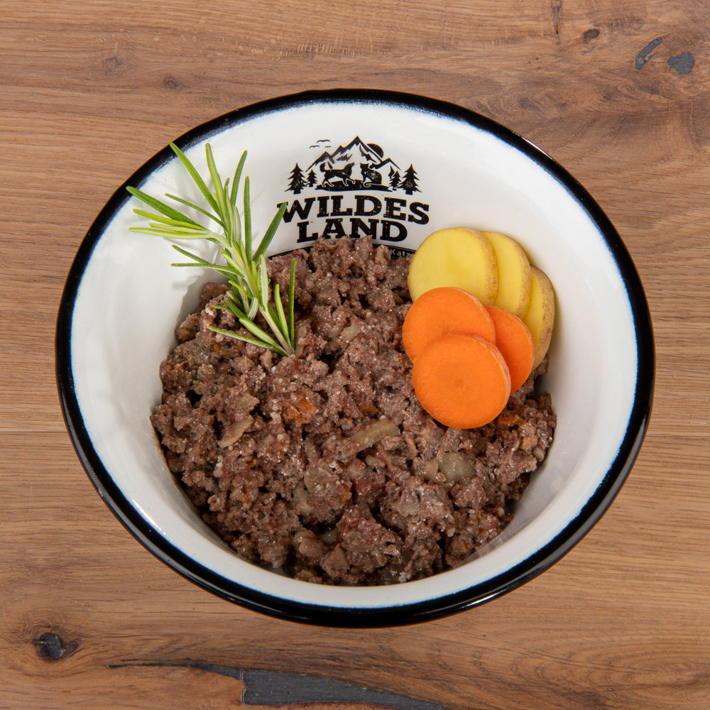 Wildes Land - Bio "Rind mit Kartoffeln, Karotten & Mangold" 800g