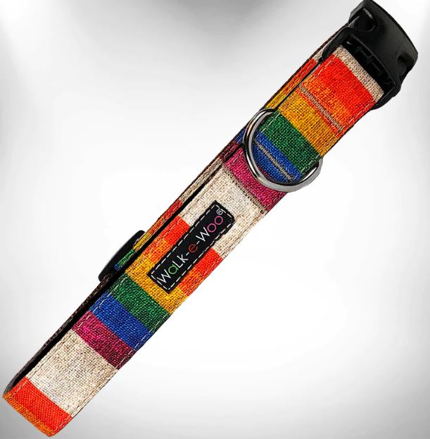 Walk-e-Woo - Halsband "Rainbow" in S