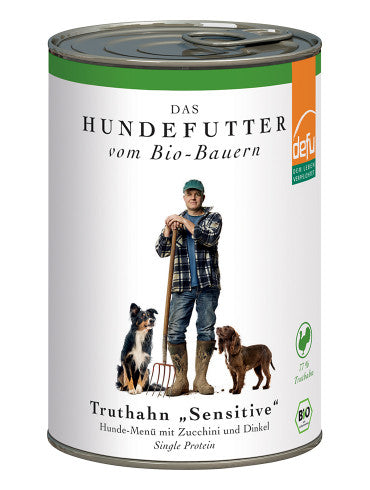defu - BIO Nassfutter "Truthahn Sensitiv Hunde-Menü" 400g