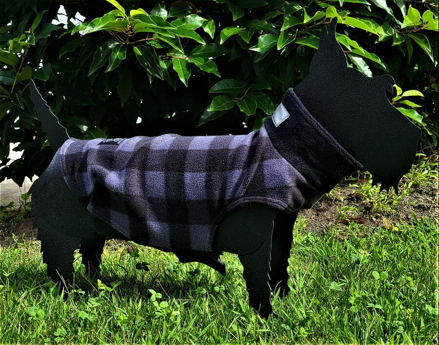 Teckelklub - Outdoor-Fleecepulli "The Fuzzie Karo Grau" #12