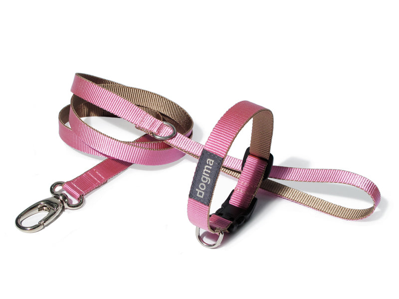 Dogma - Nylonhalsband "Little Rosé" 1,6cm breit