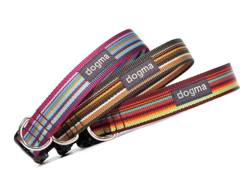 Dogma - Nylonhalsband "Stripes" 2,5cm breit