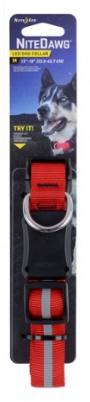 NiteDawg - LED Hundehalsband "Rot" Größe M