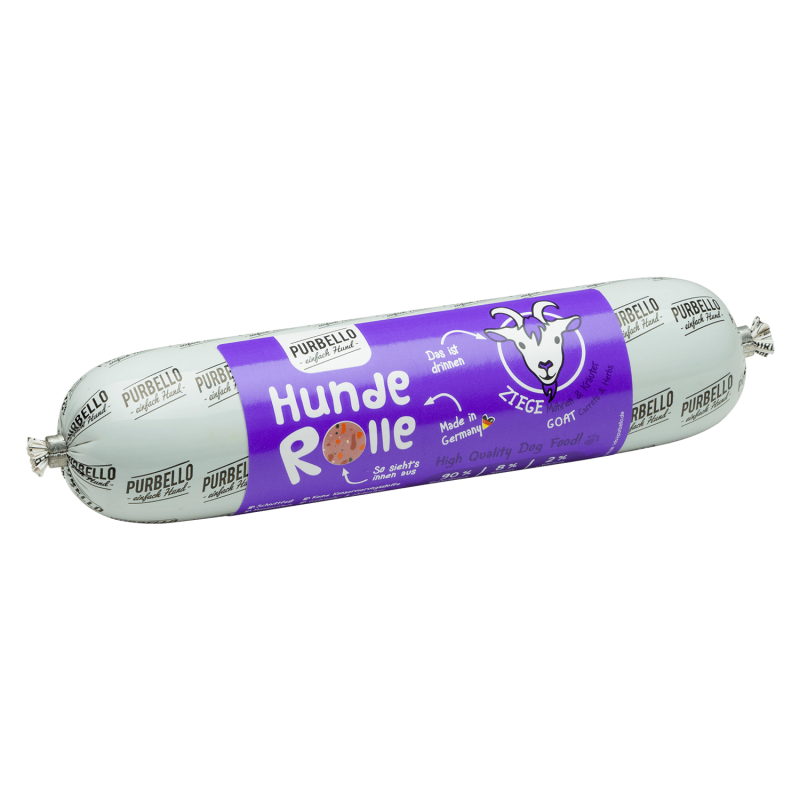 Purbello - HundeRolle "Ziege mit Möhren und Kräutern" 400g