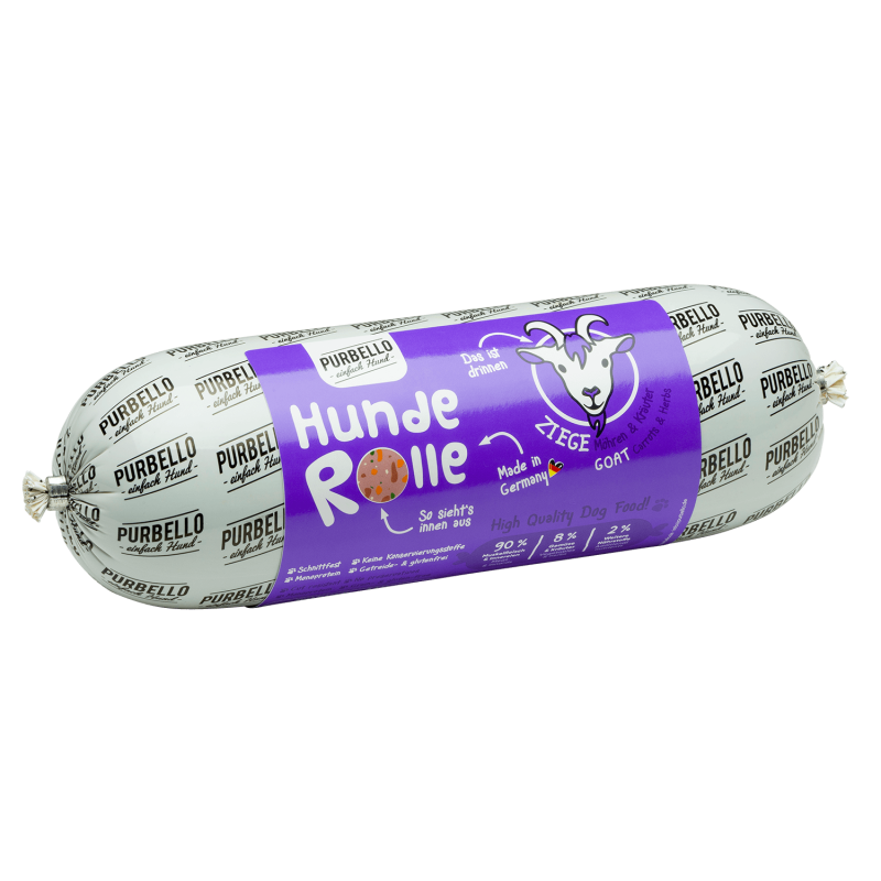 Purbello - HundeRolle "Ziege mit Möhren und Kräutern" 800g