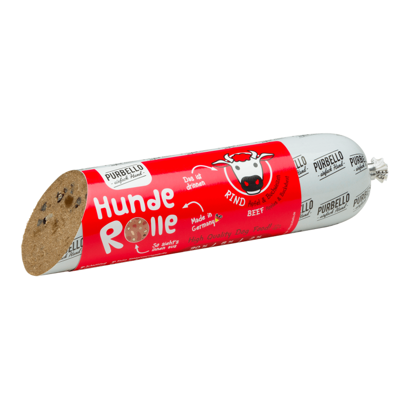Purbello - HundeRolle "Rind mit Äpfeln und Buchweizen" 400g