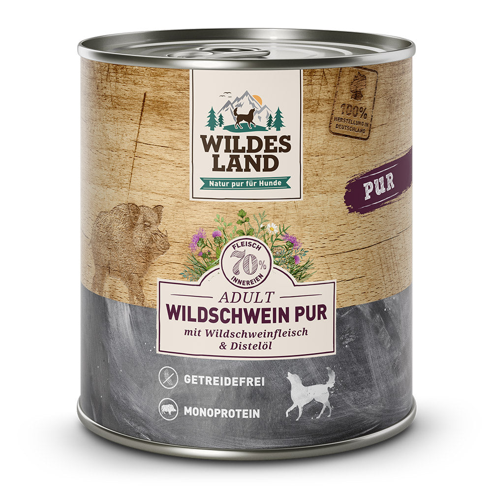 Wildes Land - Pur "Wildschwein mit Distelöl" 800g