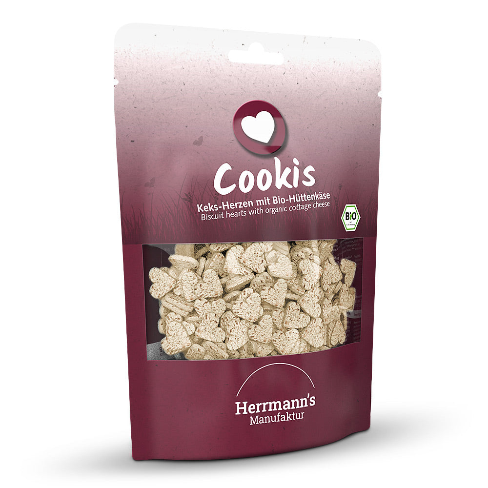 Herrmann's - Cookis "Bio Hüttenkäseherzen" 100g