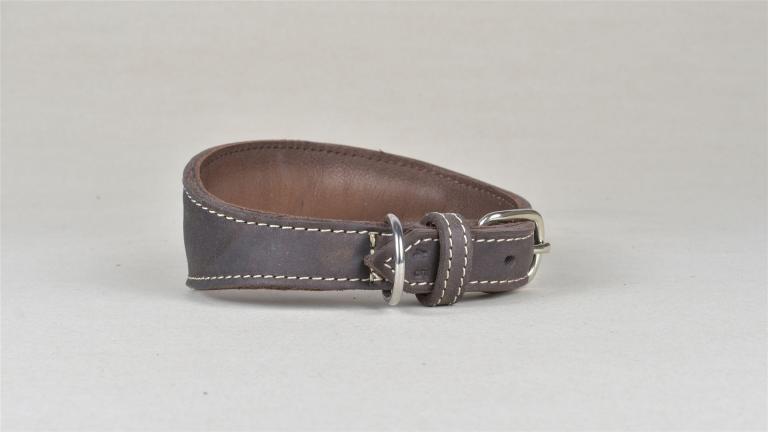 Windhundhalsband - Fettleder Classic 42cm