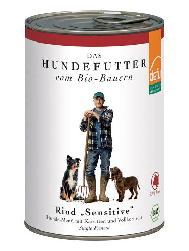 defu - BIO Nassfutter "Rind Sensitive Hunde-Menü" 410g