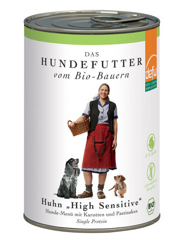 defu - BIO Nassfutter "Huhn High-Sensitive Hunde-Menü" 410g