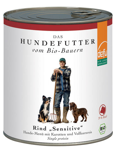 defu - BIO Nassfutter "Rind Sensitive Hunde-Menü" 820g