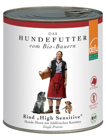 defu - BIO Nassfutter "Rind High-Sensitive Hunde-Menü" 820g