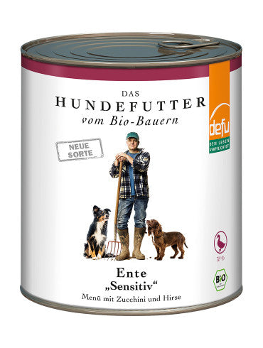 defu - BIO Nassfutter "Ente Sensitive Hunde-Menü" 820g