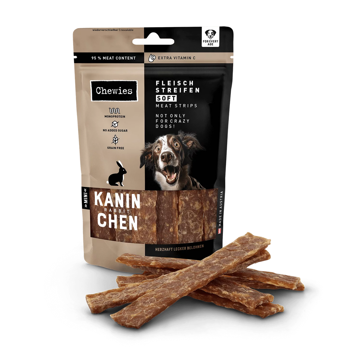 Chewies - Fleischstreifen Soft "Kaninchen" 150g