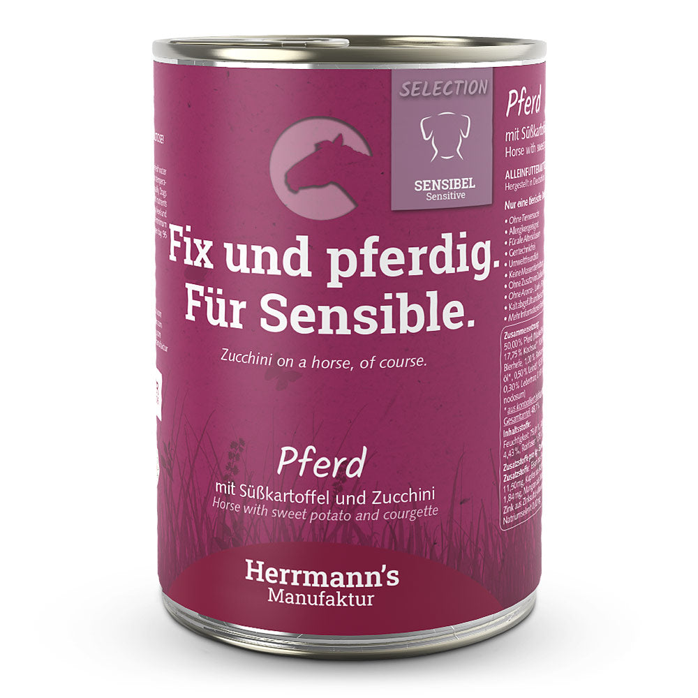 Herrmann's - Pferd mit Süßkartoffel und Zucchini 400g