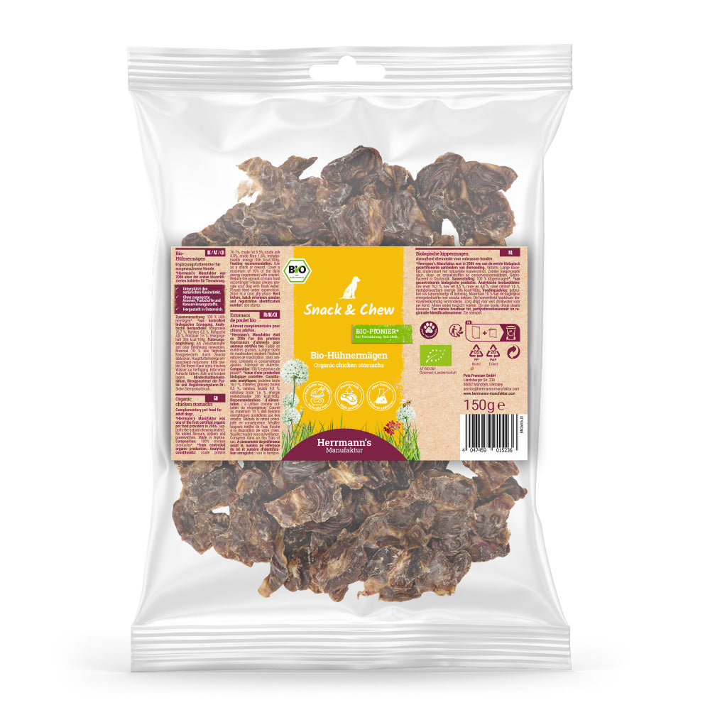 Herrmann's - Snack & Chew "Bio Hühnermägen" 150g