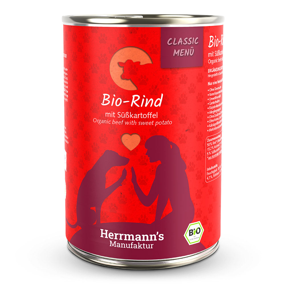 Herrmann's - Bio Rind mit Süsskartoffel 400g