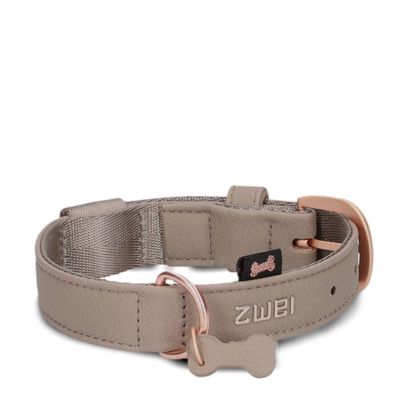 ZWEI - Halsband "Leo" in cappuccino