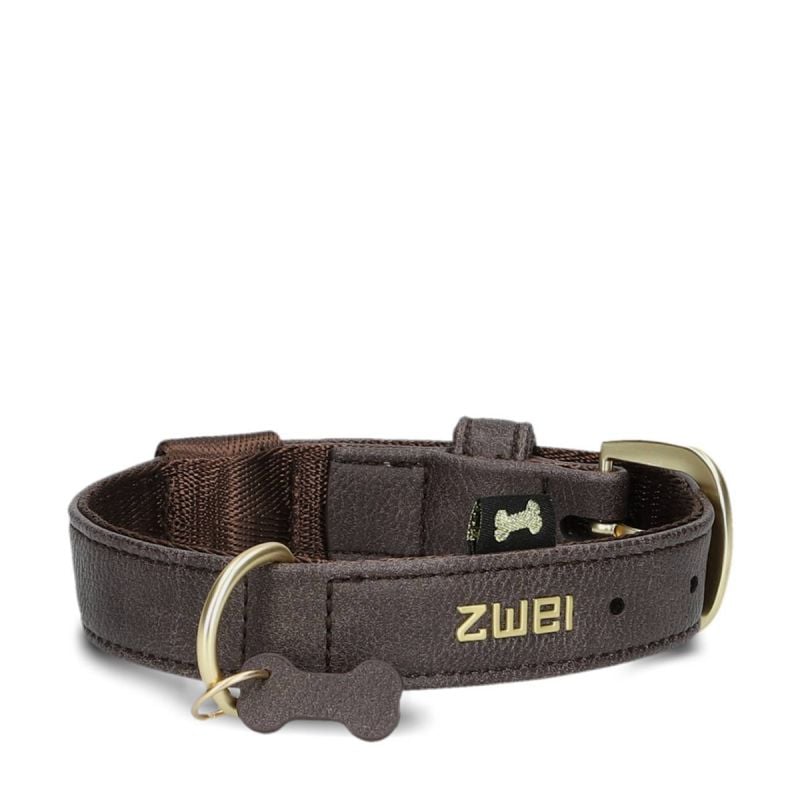 ZWEI - Halsband "Leo" in chocolate