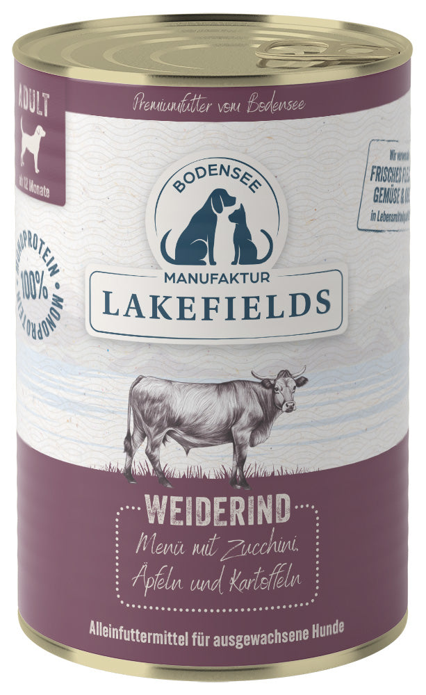 Lakefields - "Weiderind - mit Zucchini, Äpfeln und Kartoffeln"