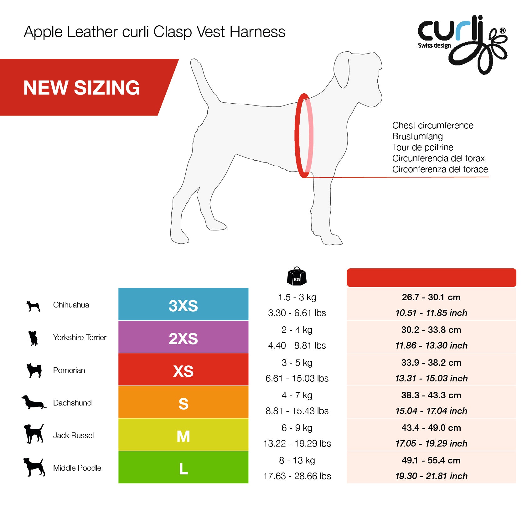 Curli - "Apple Leather Geschirr" schwarz