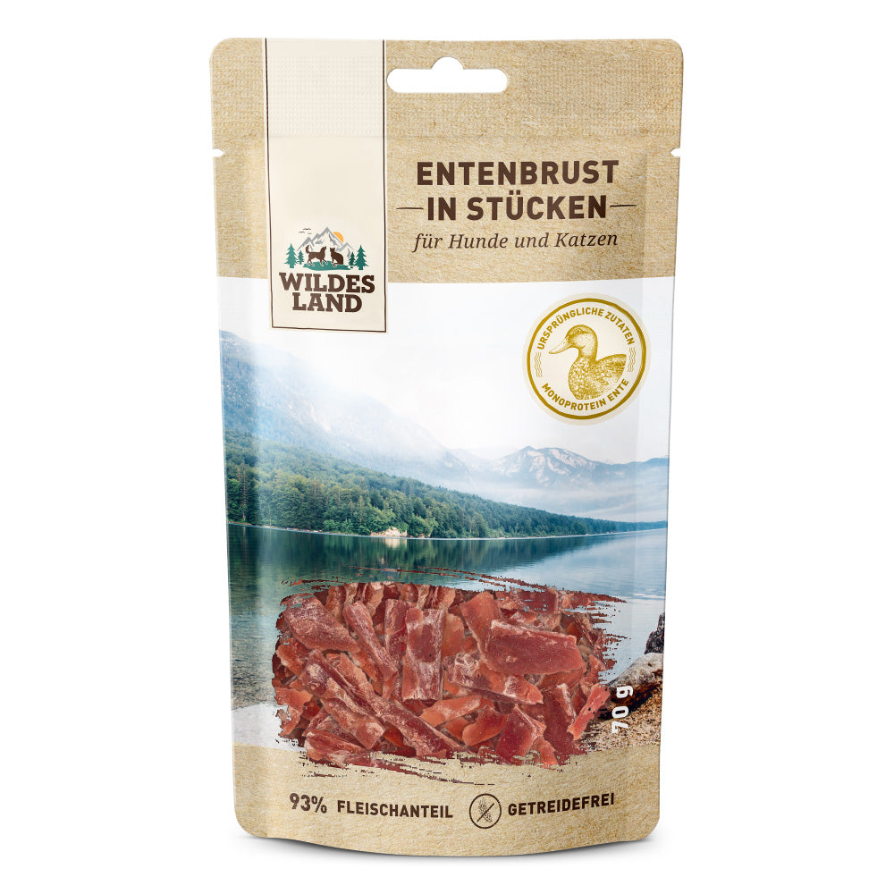 Wildes Land - Fleischsnacks "Entenbrust in Stücken" 70g