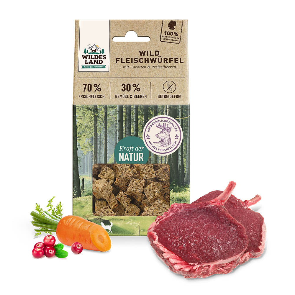 Wildes Land - Fleischwürfel "Wild" 100g