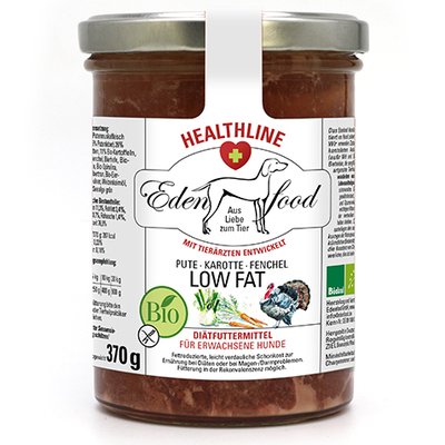 Edenfood - Low Fat Hundemenü Pute 370g