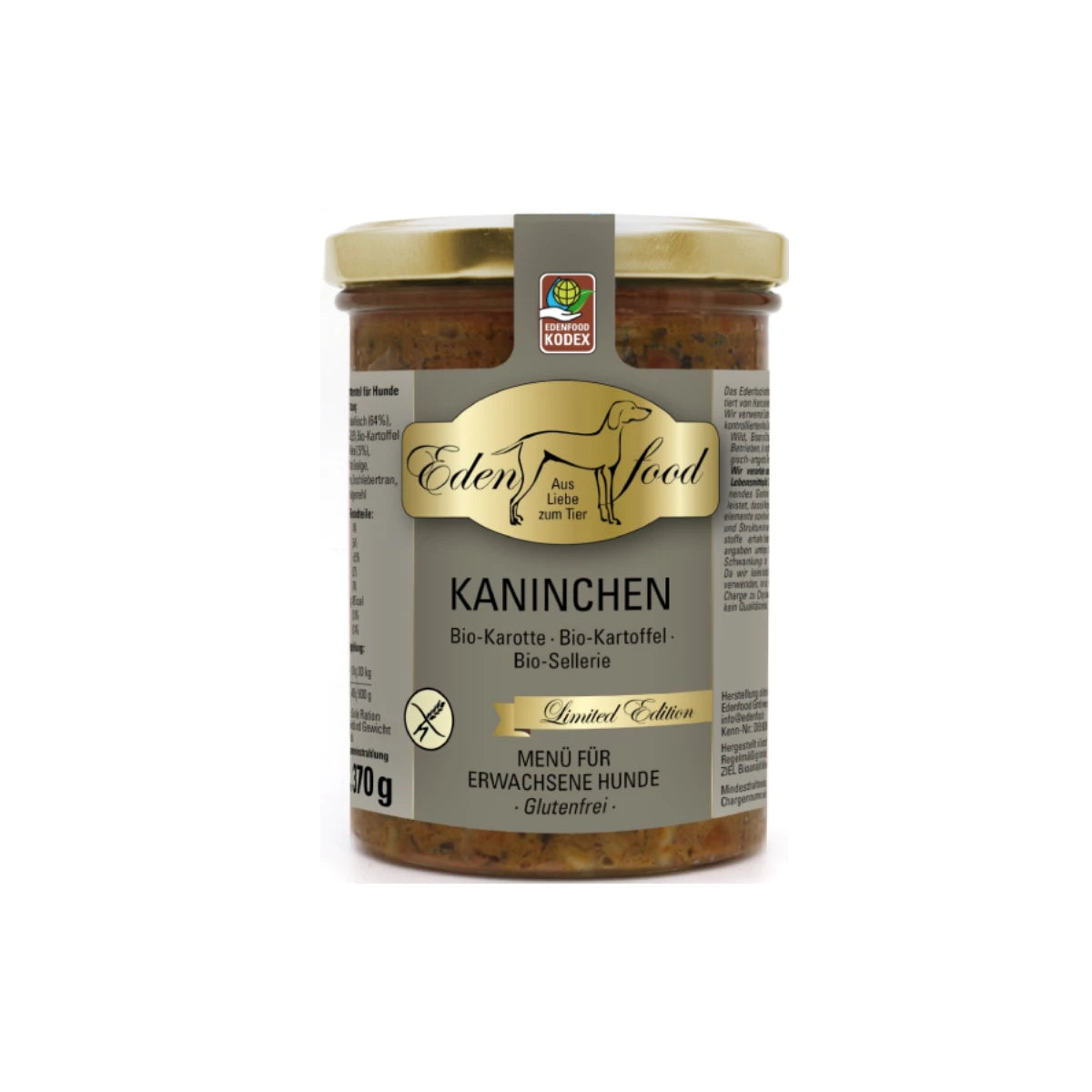 Edenfood - Hundemenü Kaninchen limited edition 370g