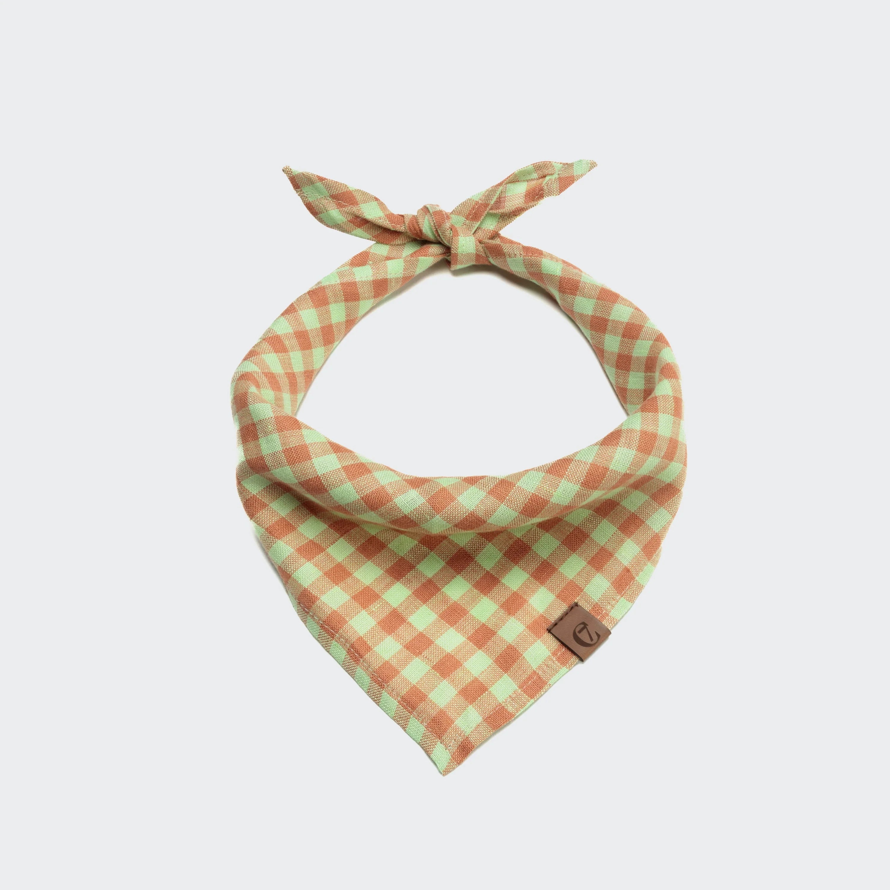 Cloud7 - Hundehalstuch "Orange check"