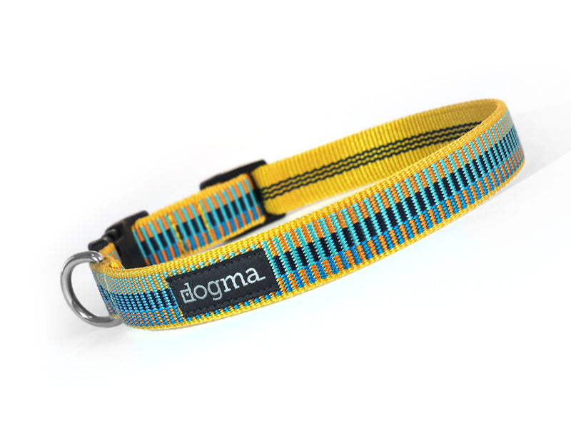 Dogma - Nylonhalsband "Sunny Beach - gelb" 2,5cm breit