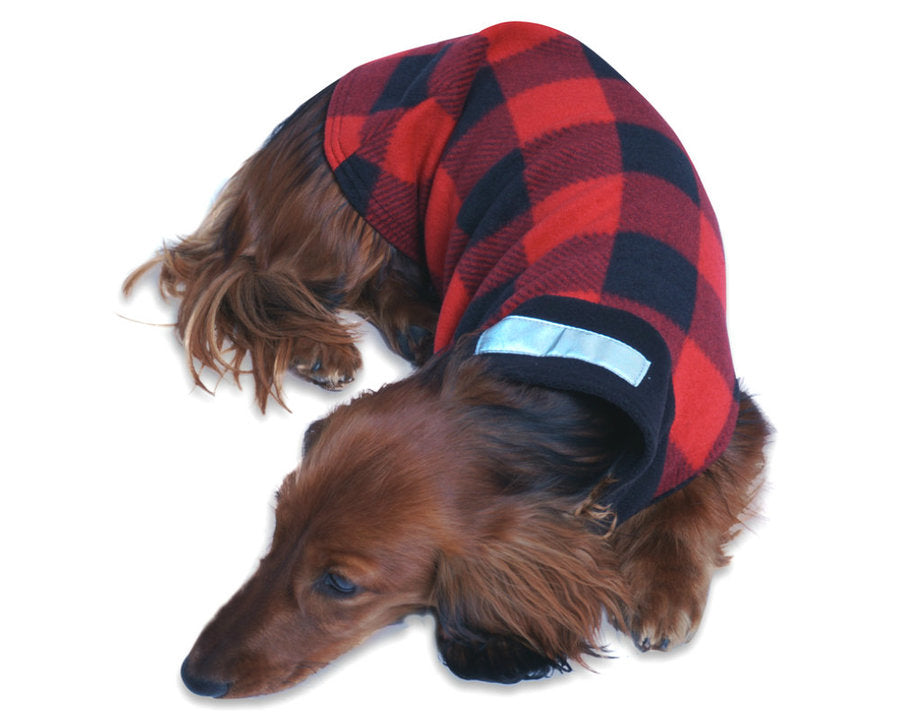 Teckelklub - Outdoor-Fleecepulli "The Fuzzie Karo Rot" #14