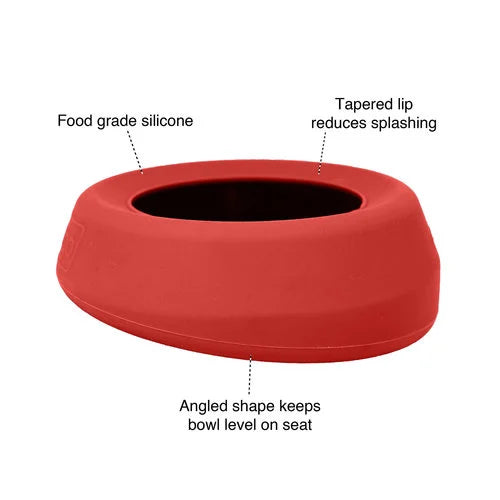 Kurgo - "Splash Free Bowl" 710ml in rot