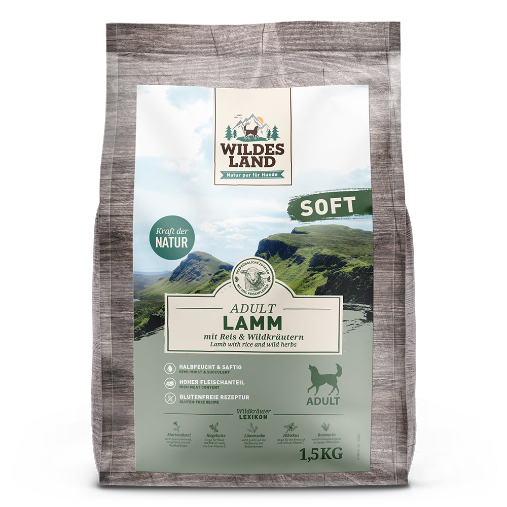 Wildes Land - Soft "Lamm mit Reis & Wildkräutern" 1,5kg