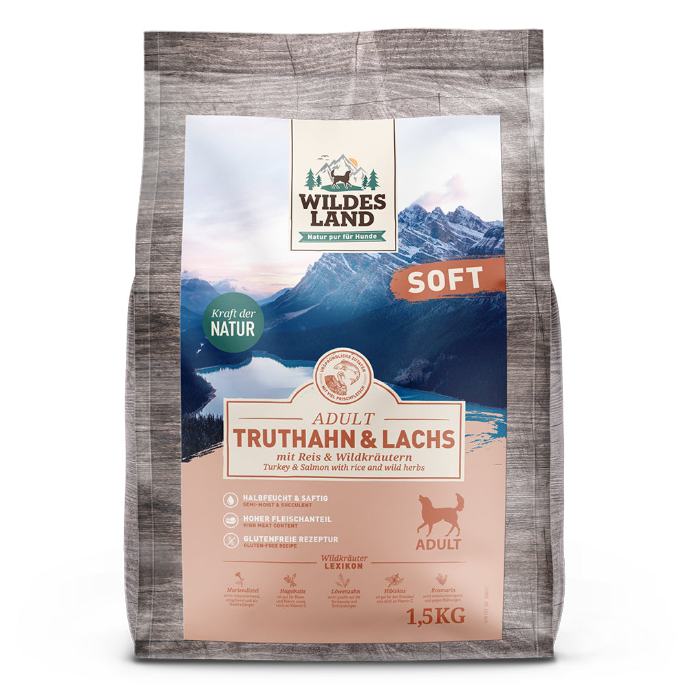 Wildes Land - Soft "Truthahn und Lachs mit Reis & Wildkräutern" 1,5kg