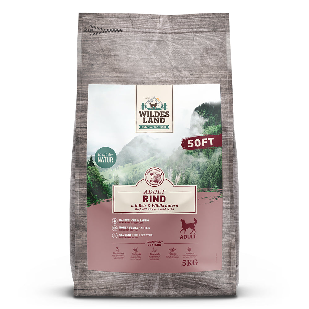 Wildes Land - Soft "Rind mit Reis & Wildkräutern" 5kg
