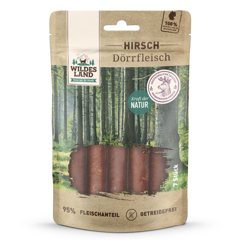 Wildes Land - Dörrfleisch "Hirsch" 7er