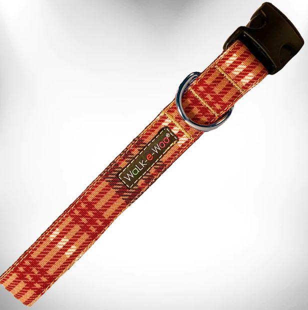 Walk-e-Woo - Halsband "Plaid Classic Brown" in L