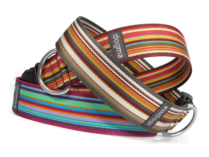 Dogma - Nylonhalsband "Stripes" 4cm breit