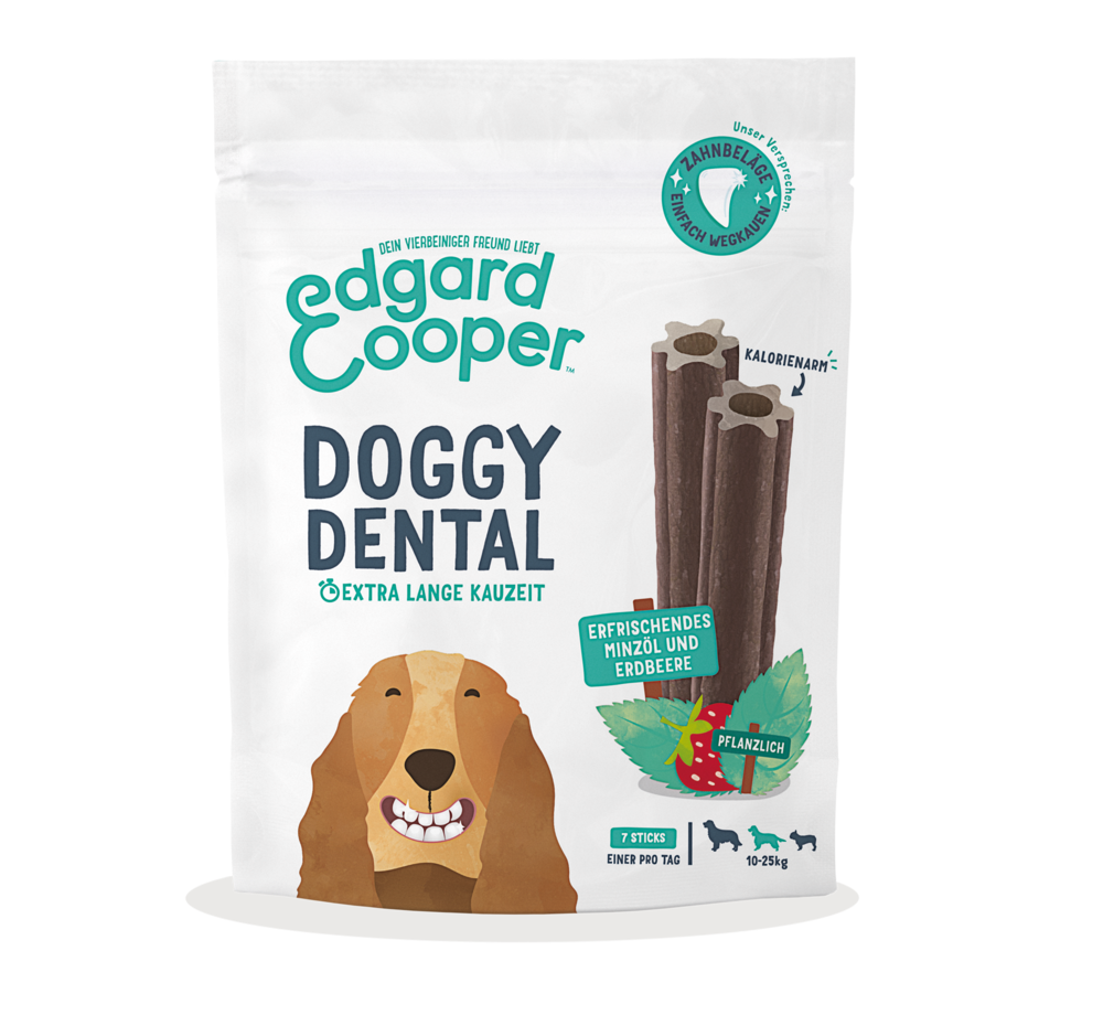 Edgard & Cooper - Doggy Dental "Minze & Erdbeere für mittlere Hunde"