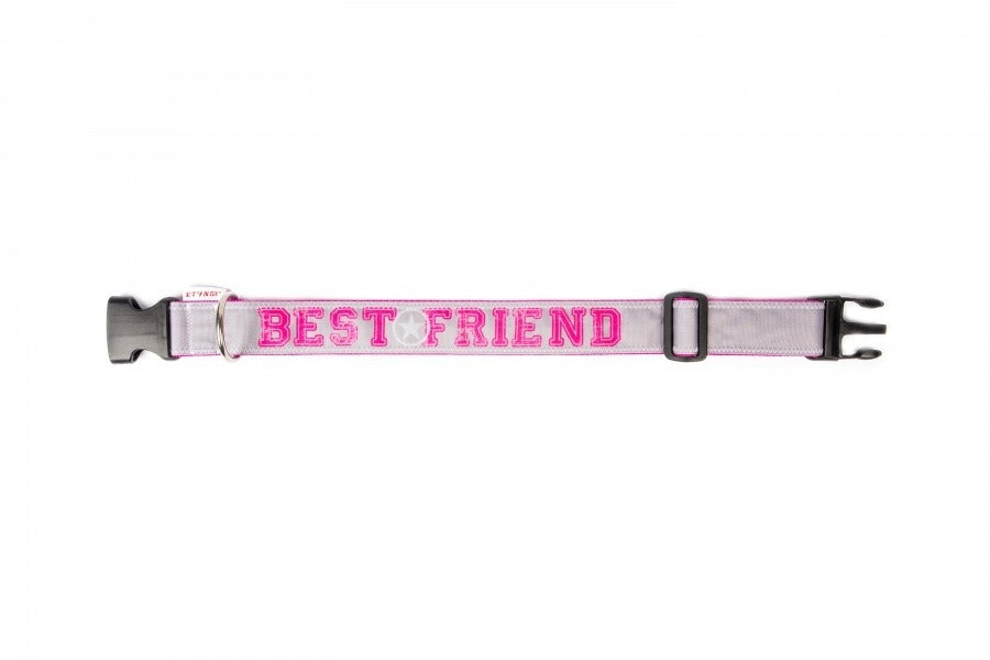 STUDIO AM MEER -  Surfsegel Halsband "M - Best Friend in Grau und Pink"